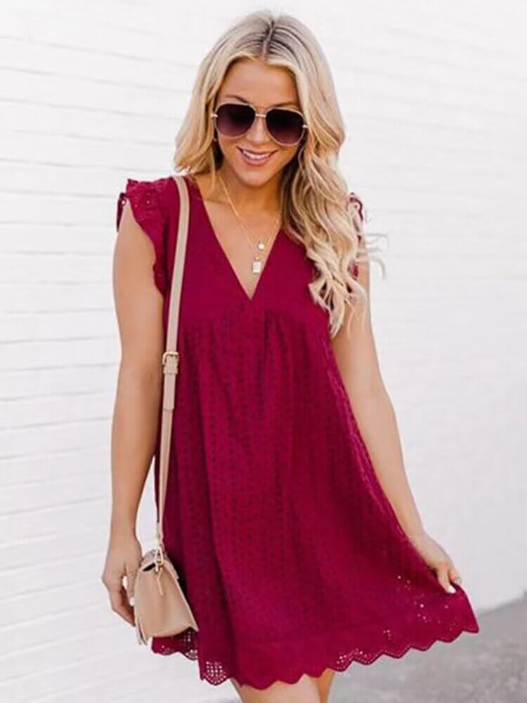You Found My Heart - Lace Dress Romper