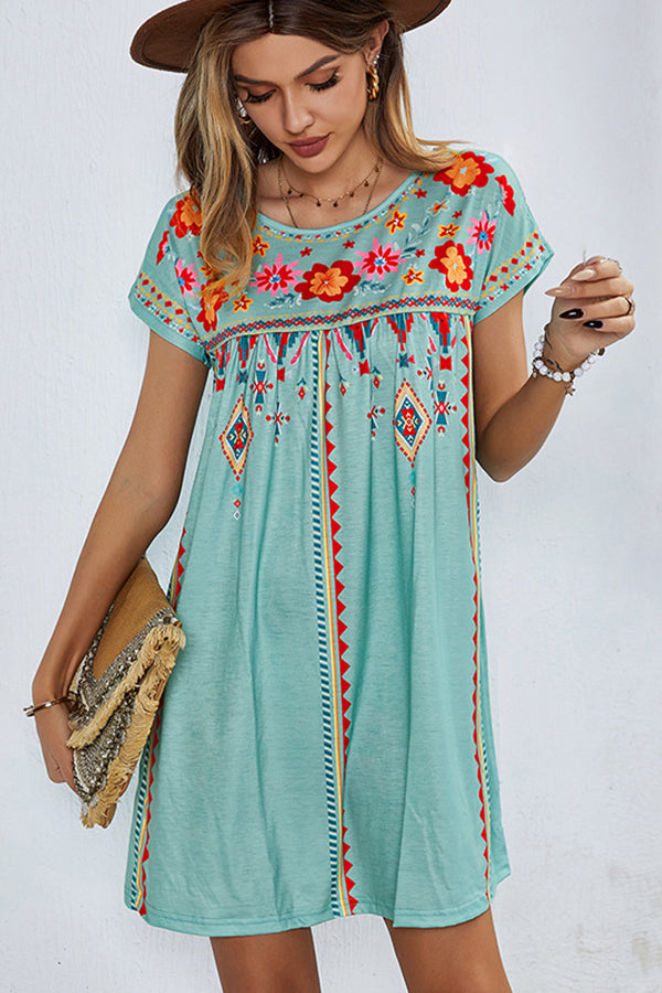 Fashion Casual Printed Mini Dress