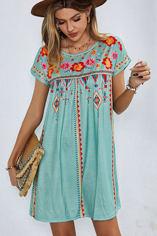 Fashion Casual Printed Mini Dress