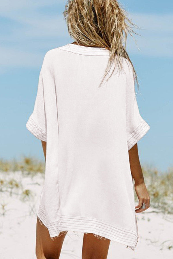 Lace Tassel Design Beach Cover Up