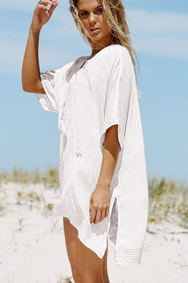 Lace Tassel Design Beach Cover Up