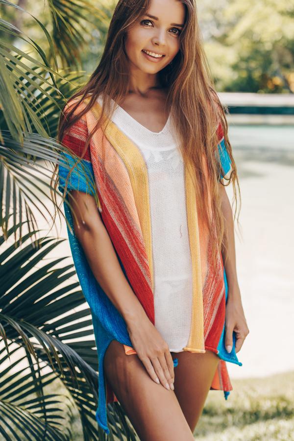 Rainbow Style Crochet Cover-Up