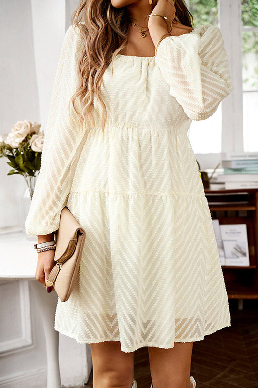 Solid Color Long Sleeve Casual Dress