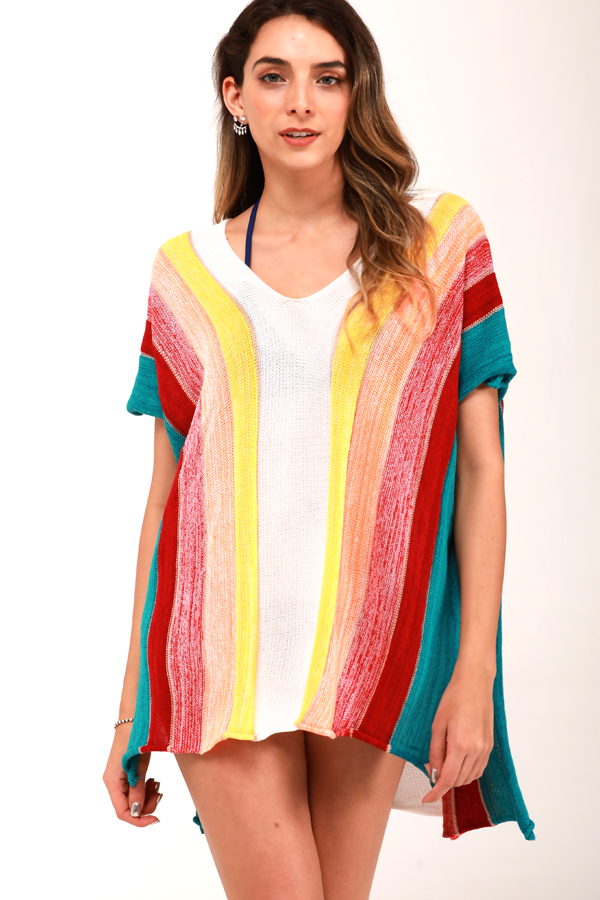 Rainbow Style Crochet Cover-Up