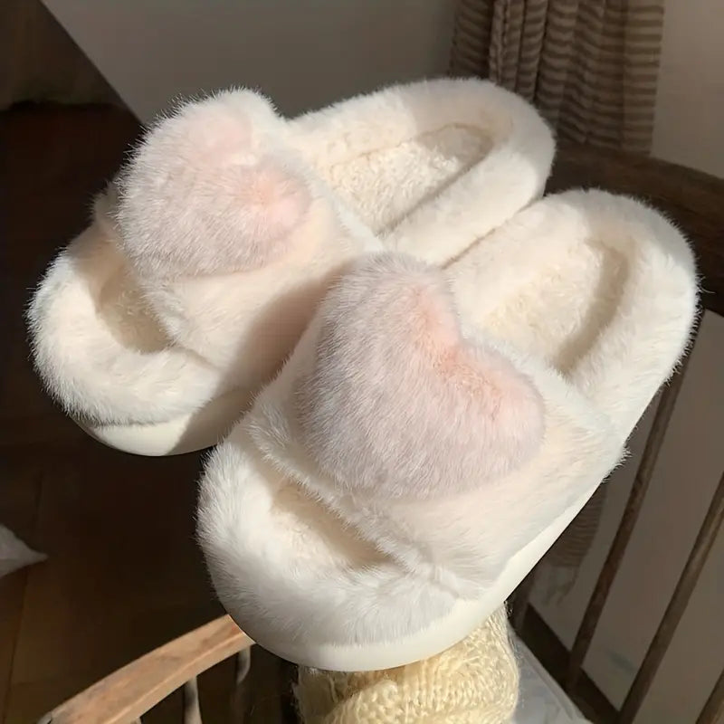 Fluffy Heart - Warm & Cozy Slippers