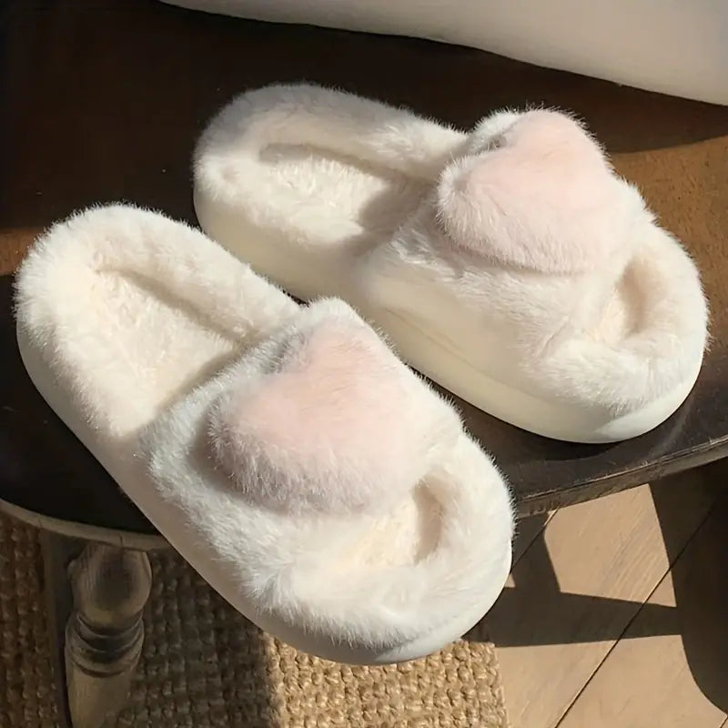 Fluffy Heart - Warm & Cozy Slippers