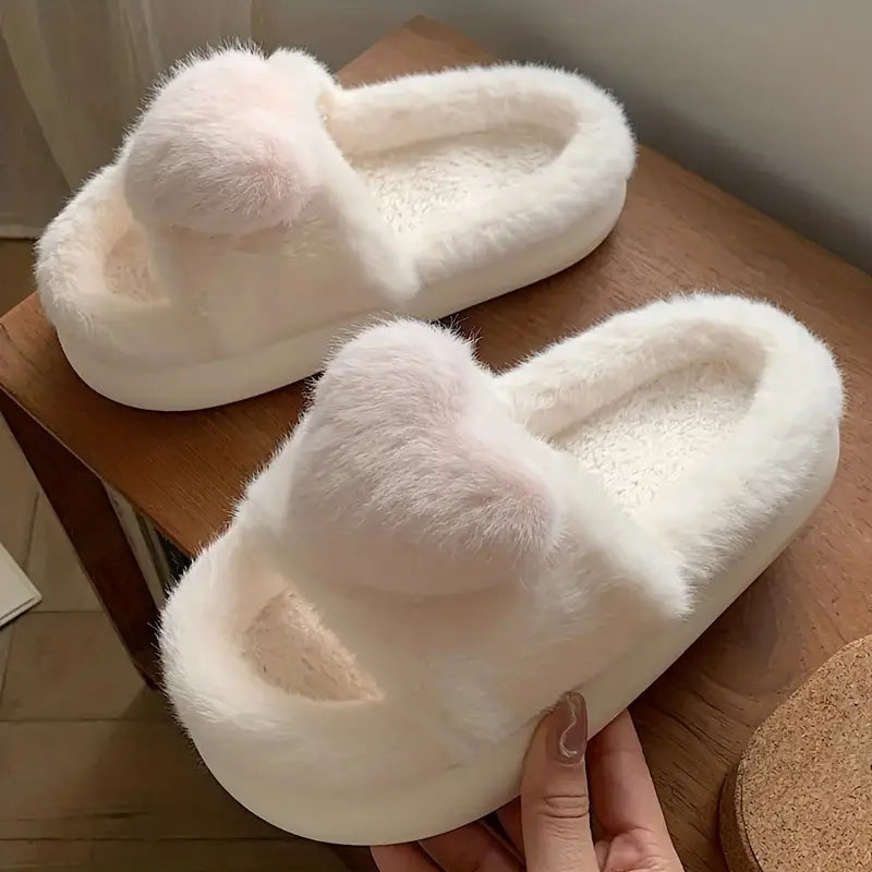 Fluffy Heart - Warm & Cozy Slippers
